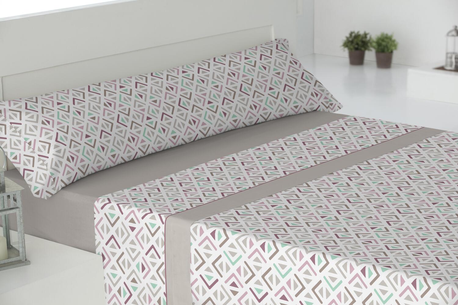 Juego de sábanas tres piezas usuhaia beige donegal cama de 150