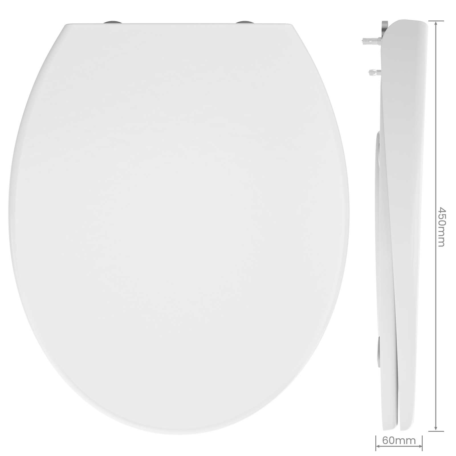 Abattant WC Avec Abaisseur Automatique – Fanmitrk – Ovale – Blanc Plume – Duroplast