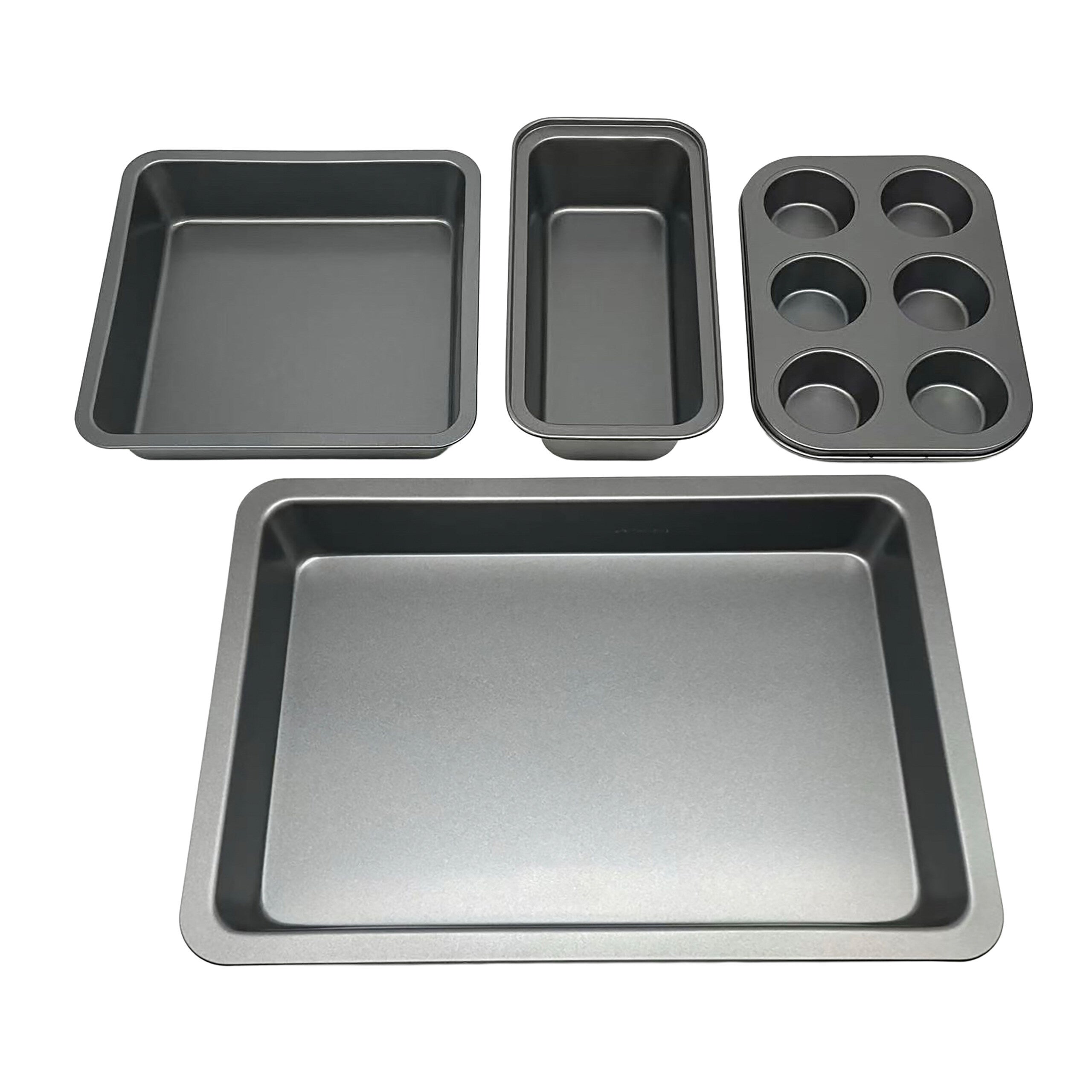 Basics Lot de 2 moules à muffins en acier carbone antiadhésif