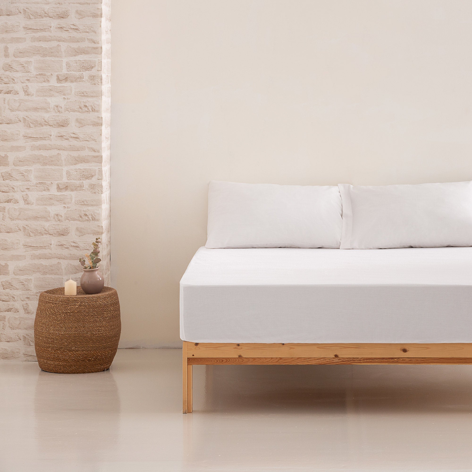 Protetor de colchão algodão, impermeável, ajustável, silencioso, branco 140x190/200cm - 3