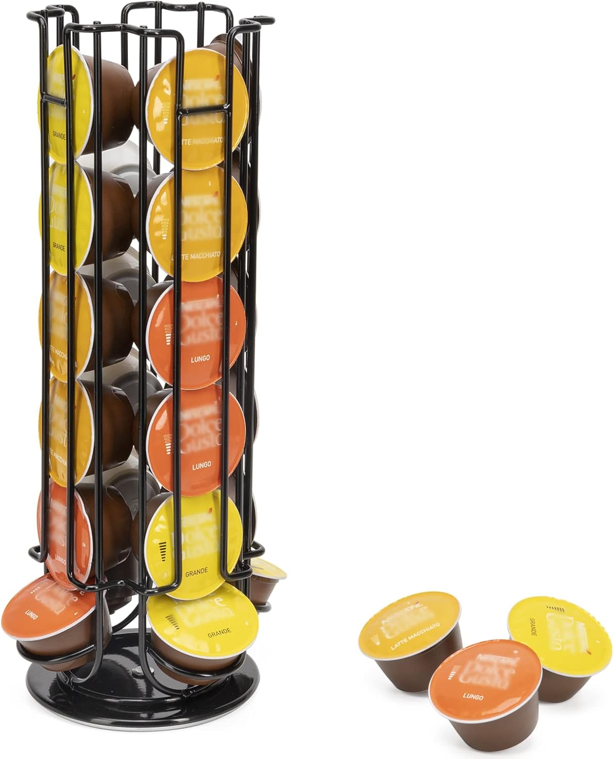 Quailitas Porta Capsule Tassimo 52 Pezzi: Organizer Rotante Salvaspazio Per Cucina, Rack Girevole In Metallo