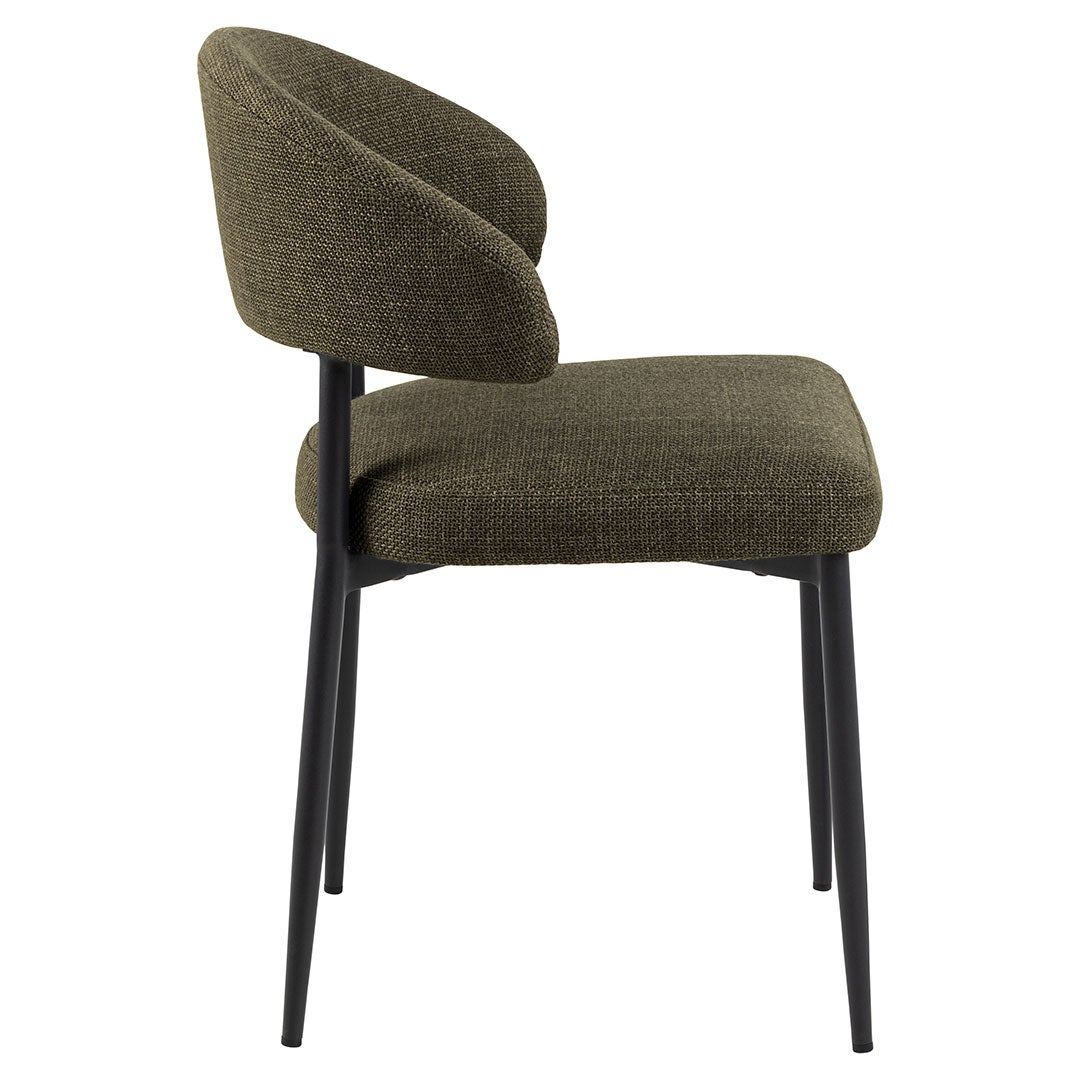 Edina krzesło stołowe tkanina zielona.