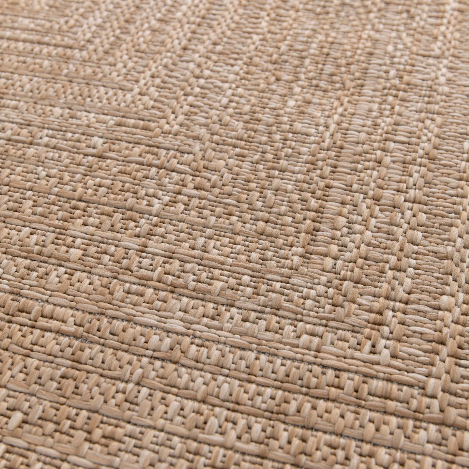 INSPIRE - Tapis rectangulaire beige FUJIN - Effet paille -Tapis intérieur et extérieur - 8 mm x l.120 cm x L.170 cm - Polypropylene - Tissage à plat - - 4