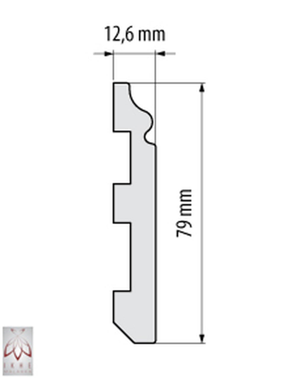 Rodapiés Zócalo 1 pieza / 2 metros - blanco - material duro - decoración - pared - suelo - techo DP5 - 3