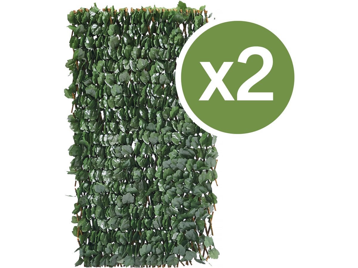 Zestaw 2 ogrodzen z kraty wierzbowej