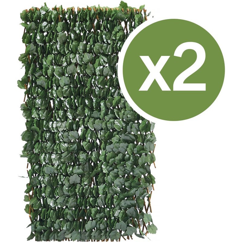 Zestaw 2 ogrodzen z kraty wierzbowej