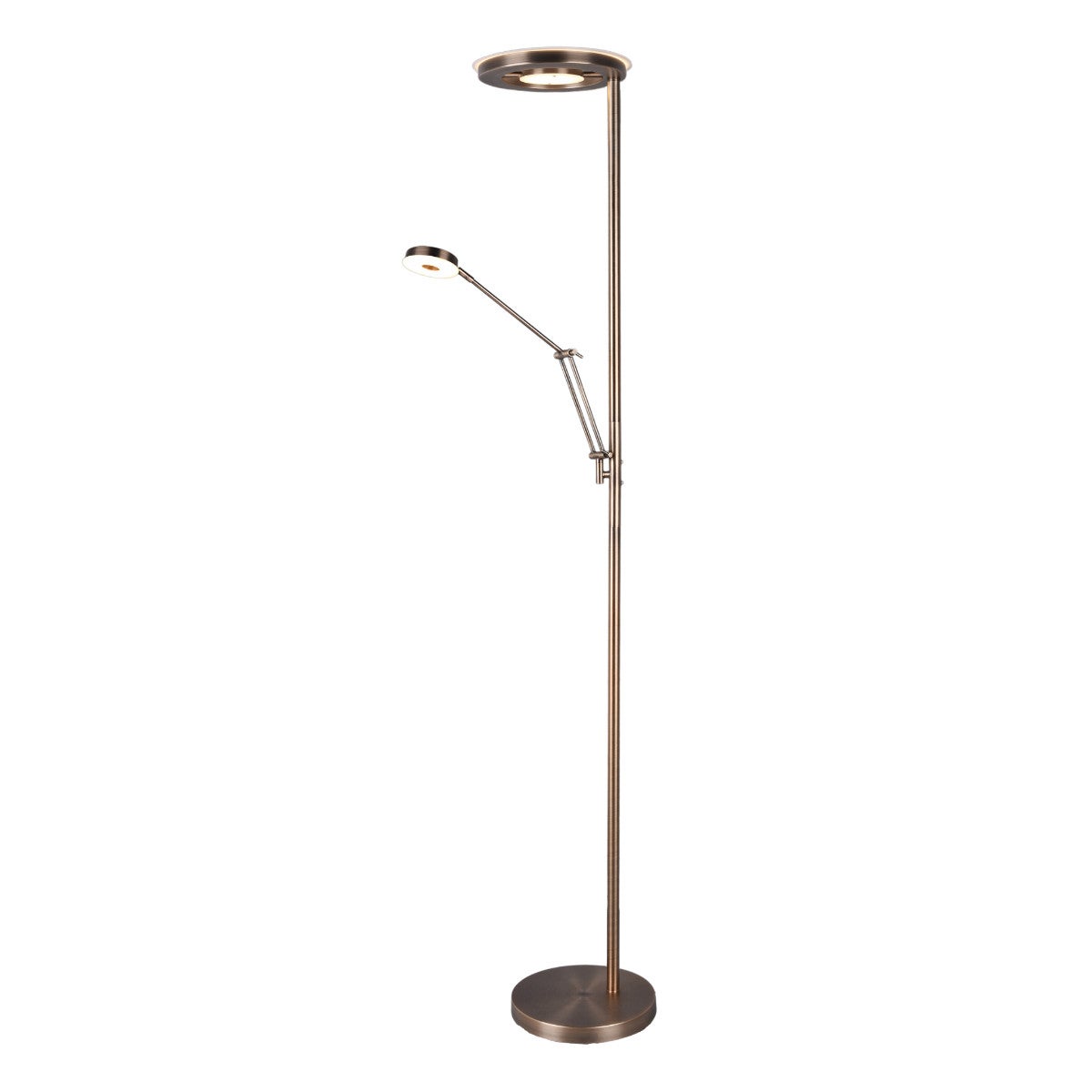 Lampa podłogowa stojąca Bari złoto-biała LED 38W 2700K - 4000K 4600lm wym: 181 x 30 x 30 cm metal Trio