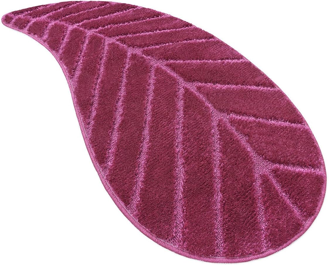 Dywan łazienkowy Sypialnia Absorbent Miękki Antypoślizgowe W kształcie Liścia Fioletowy