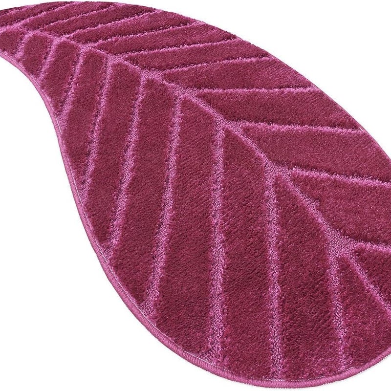 Dywan łazienkowy Sypialnia Absorbent Miękki Antypoślizgowe W kształcie Liścia Fioletowy