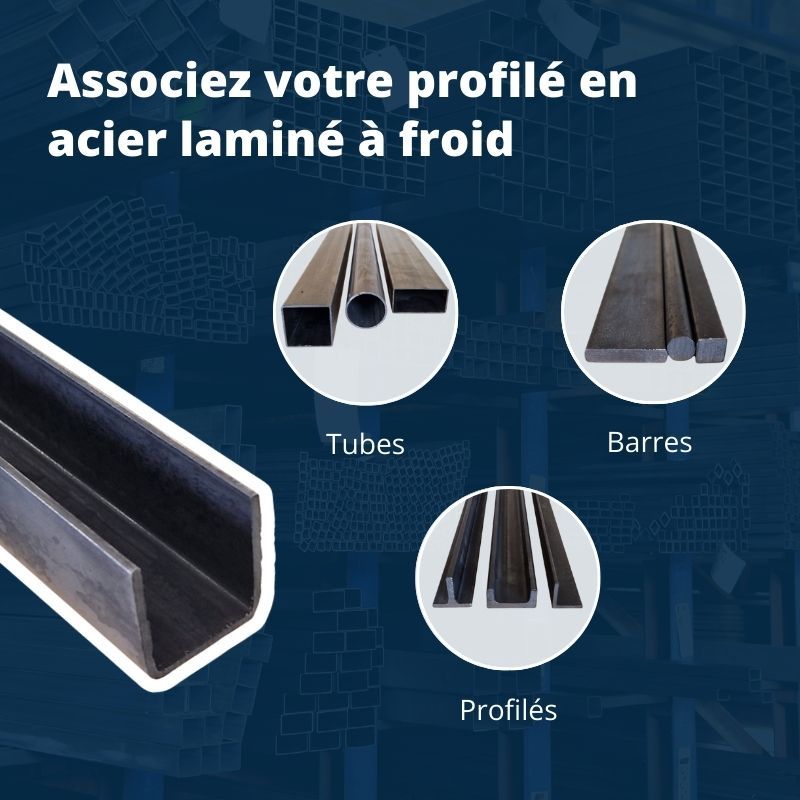 Conformado Acero en U 30 x 50 x 30 mm ep 3 mm, 0.5 metro - 4