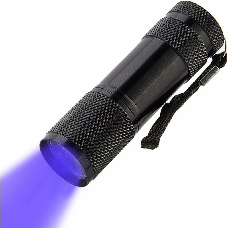 Zdjęcia - Latarka UV / latarka z czarnym światłem z 9 diodami LED, latarka UV LED, wykrywacz plam, wyszukiwanie plam na ubraniach, dyw