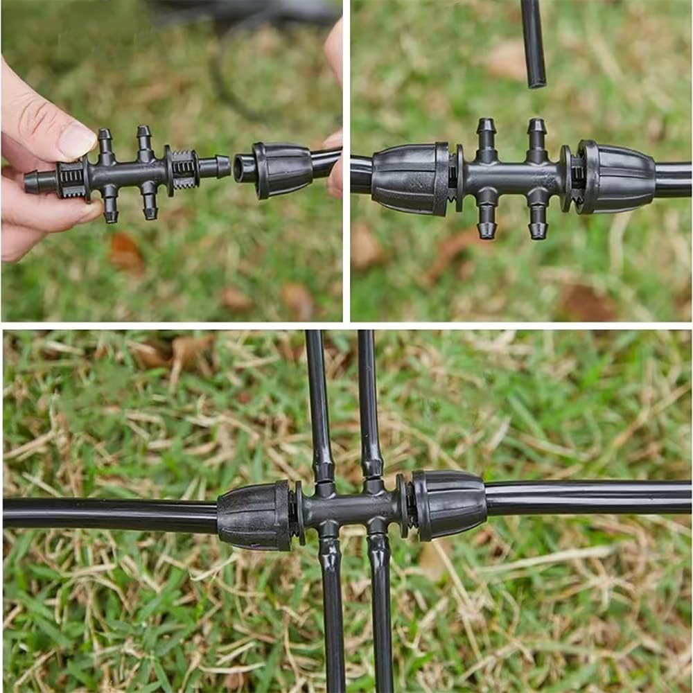 raccordi per irrigazione da 1/2 pollice, connettore per tubo flessibile per irrigazione da giardino a 6 vie, raccordo per irrigazione a goccia - 3