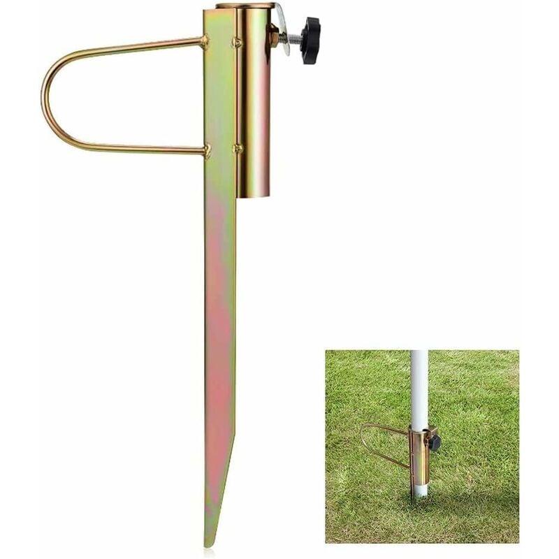Pied Parasol Plage, Parasol Support Parasol en Métal,Pied de Parasol Support Parasol en Métal Résistant au Vent Réglable pour Piquet d'ancrage - 5