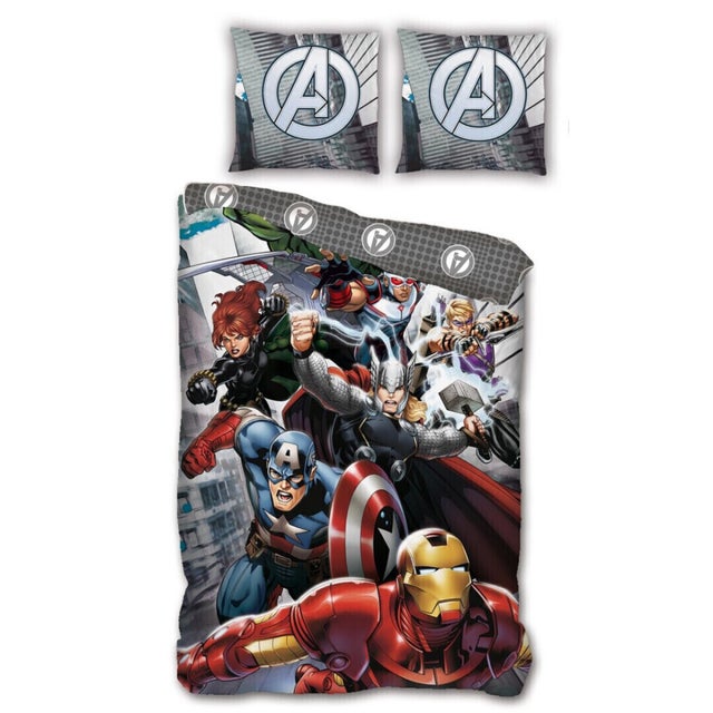 Parure de lit réversible Marvel Avengers - 140 cm x 200 cm