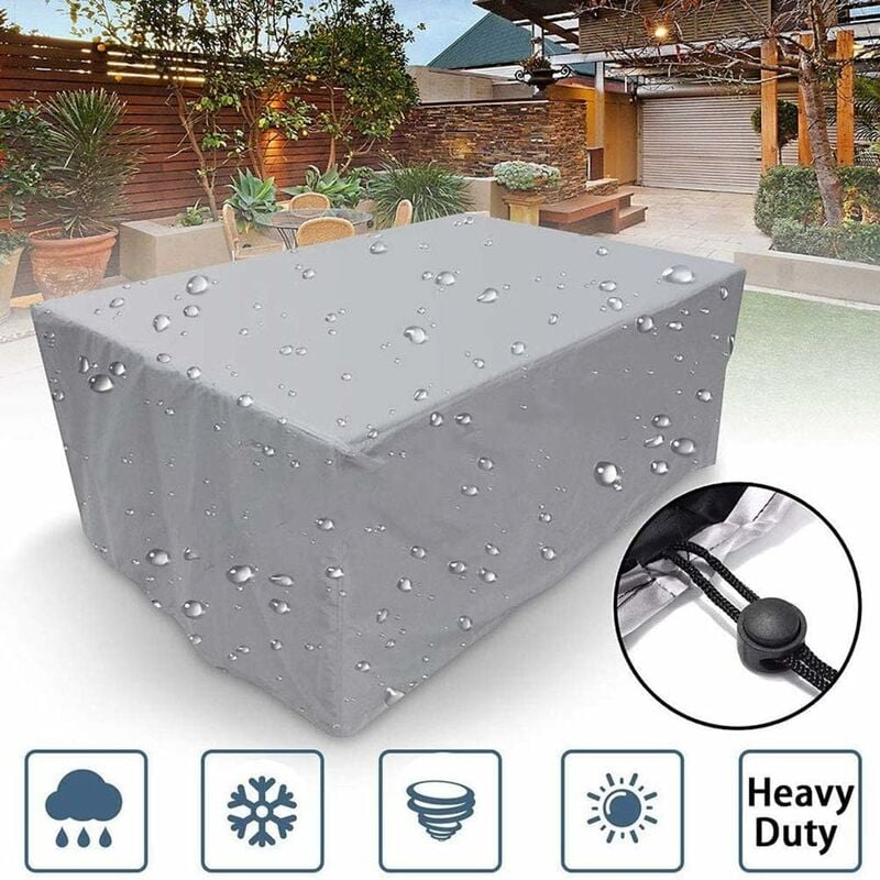 Housse Protection Table Jardin, Tissu Oxford 210D imperméable Housse de Protection- Bâche Étanche, pour Table, Canapé(210x110x70cm) - 2