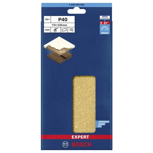 Feuille abrasive Bosch EXPERT C470 93x186 mm G60 pack 10 - 3