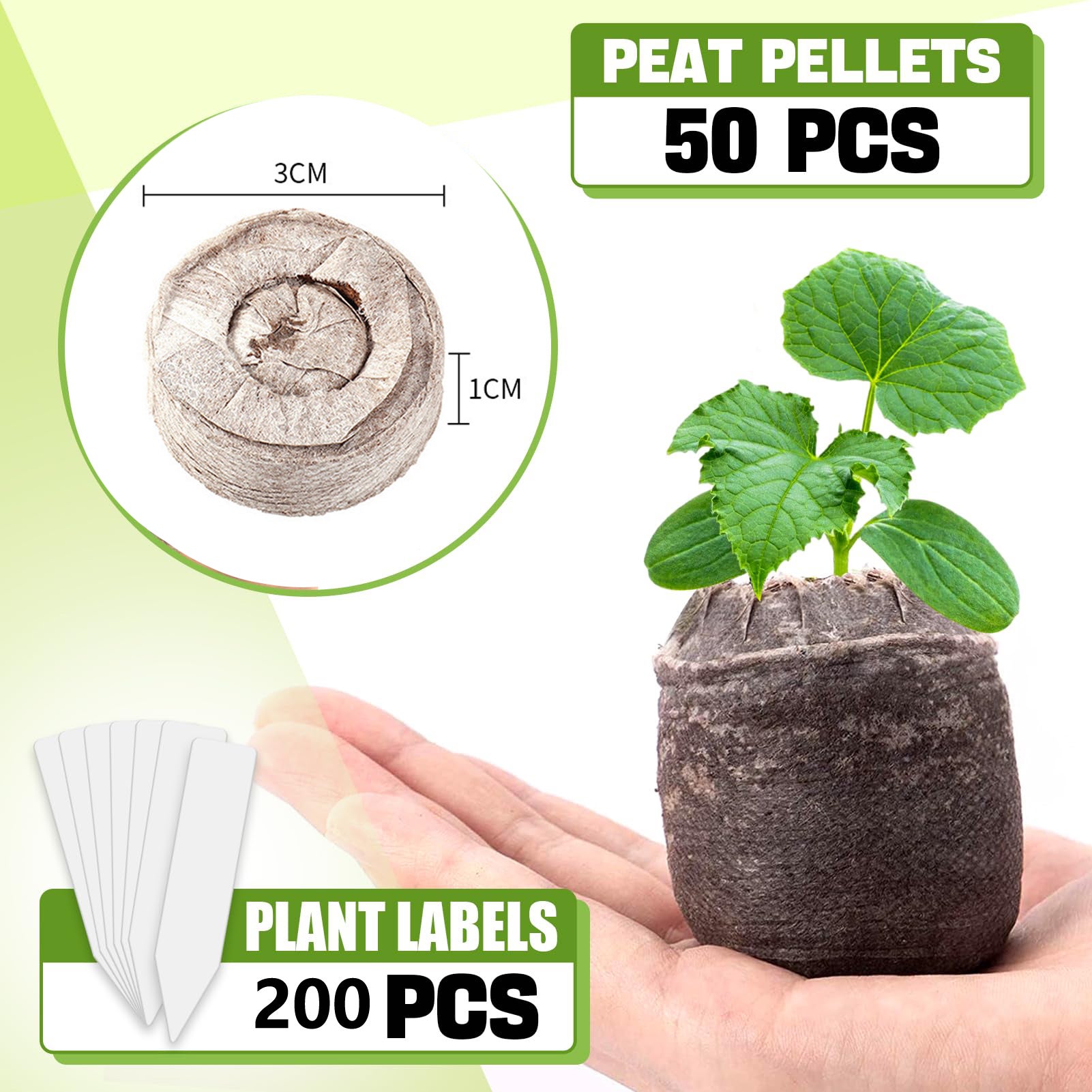 50 Boue de semis, 5 cm d'engrais nutritif comprimé, bouchons de démarrage de plantes en fibres, terreau nutritif pour la transplantation - 2