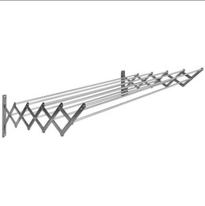 Étendoir Mural Extensible SWAWIS – 3 Plis, Blanc, Gain De Place Pour Linge