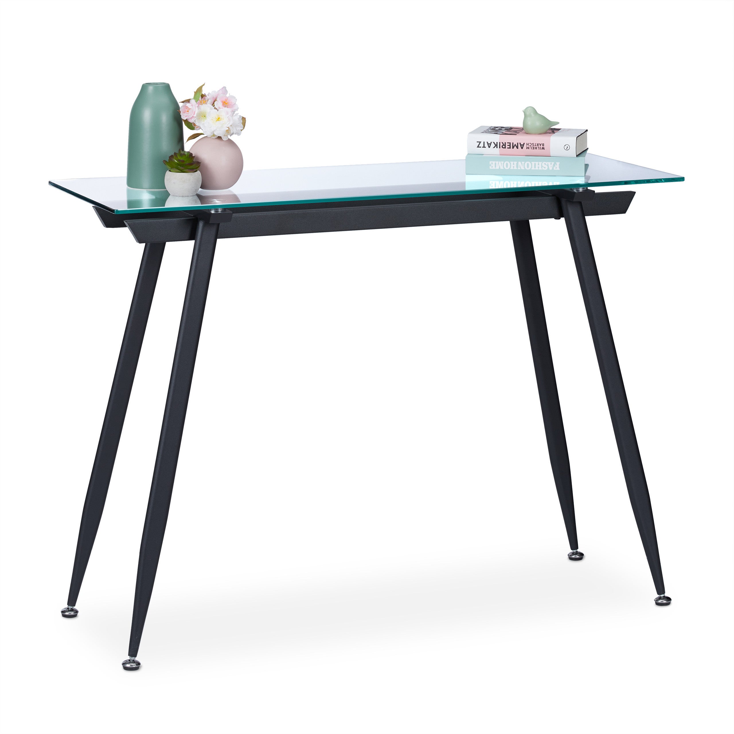 Relaxdays Tavolo Consolle, 2 Ripiani, Stretto, Stile Classico, Ingresso - 6