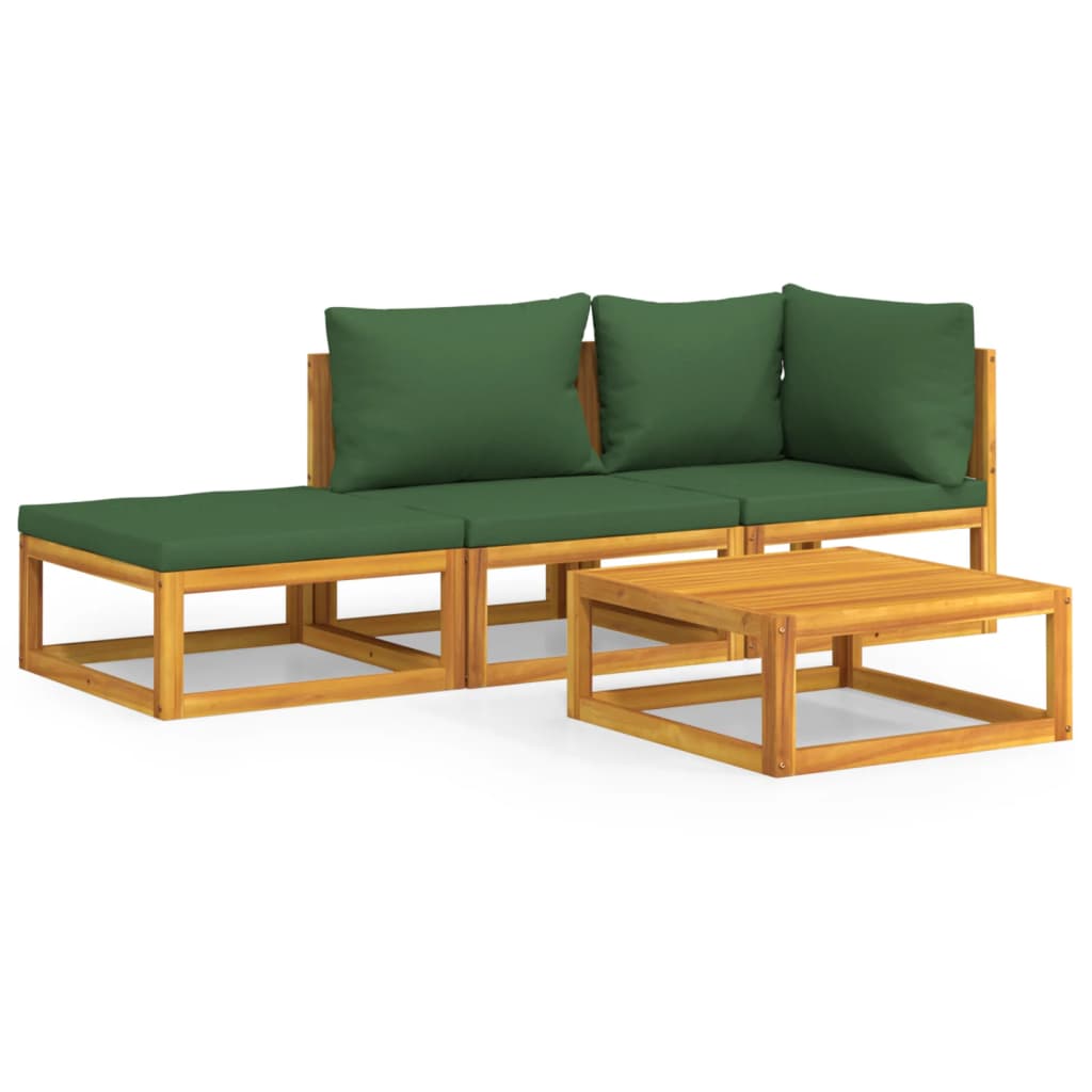 Table De Jardin Ovale Catherine 208 Cm - 6 Chaises Emma Avec Coussins Verts - Aluminium Résistant - Bronze Ancien - Facile à Monter - 6