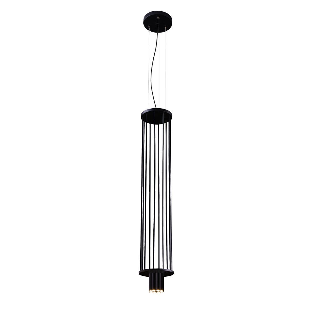 Lampa wisząca Ihi czarna 8xG9x2.5W nowoczesna wym: 264 x 20 x 20 cm metal Dohar