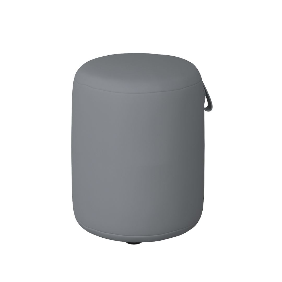 Pufa do toaletki MOSS 35 cm szara wodoodporna