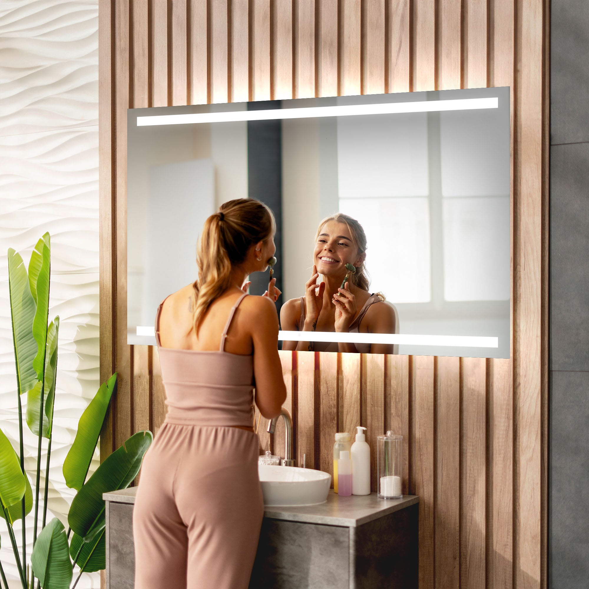Miroir de Salle de Bain LED Lucy - 200x70cm - Blanc Froid 7000K - 3