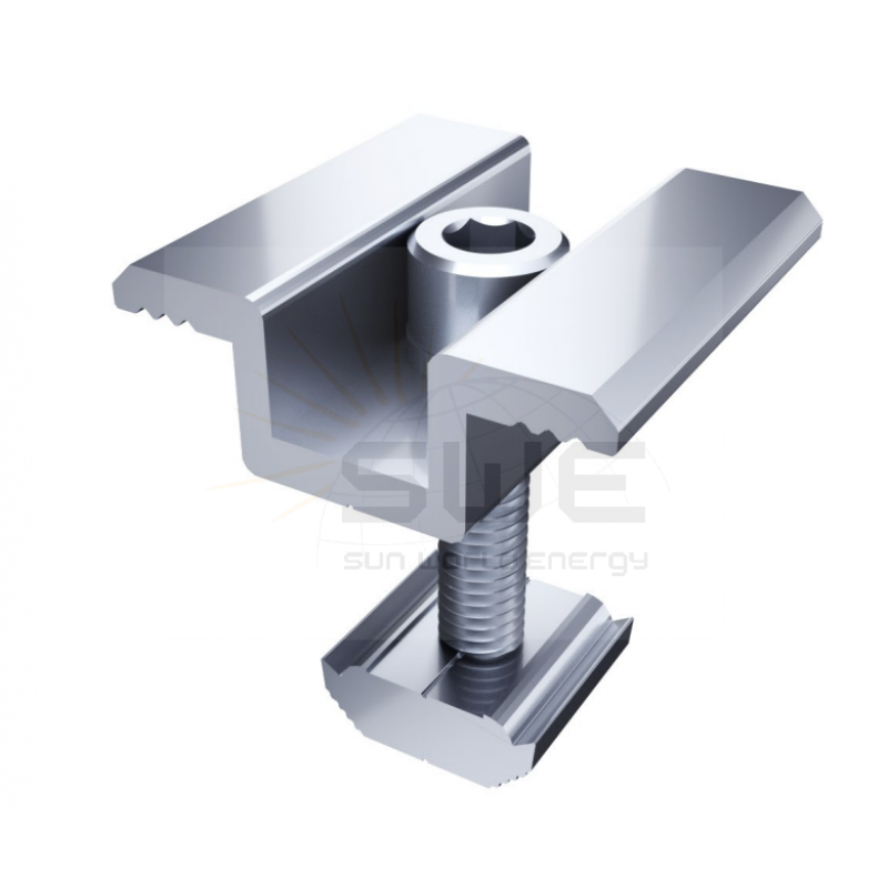 Structure de 5 panneaux, inclinés de 15º à 30º, réglables verticalement. - 4
