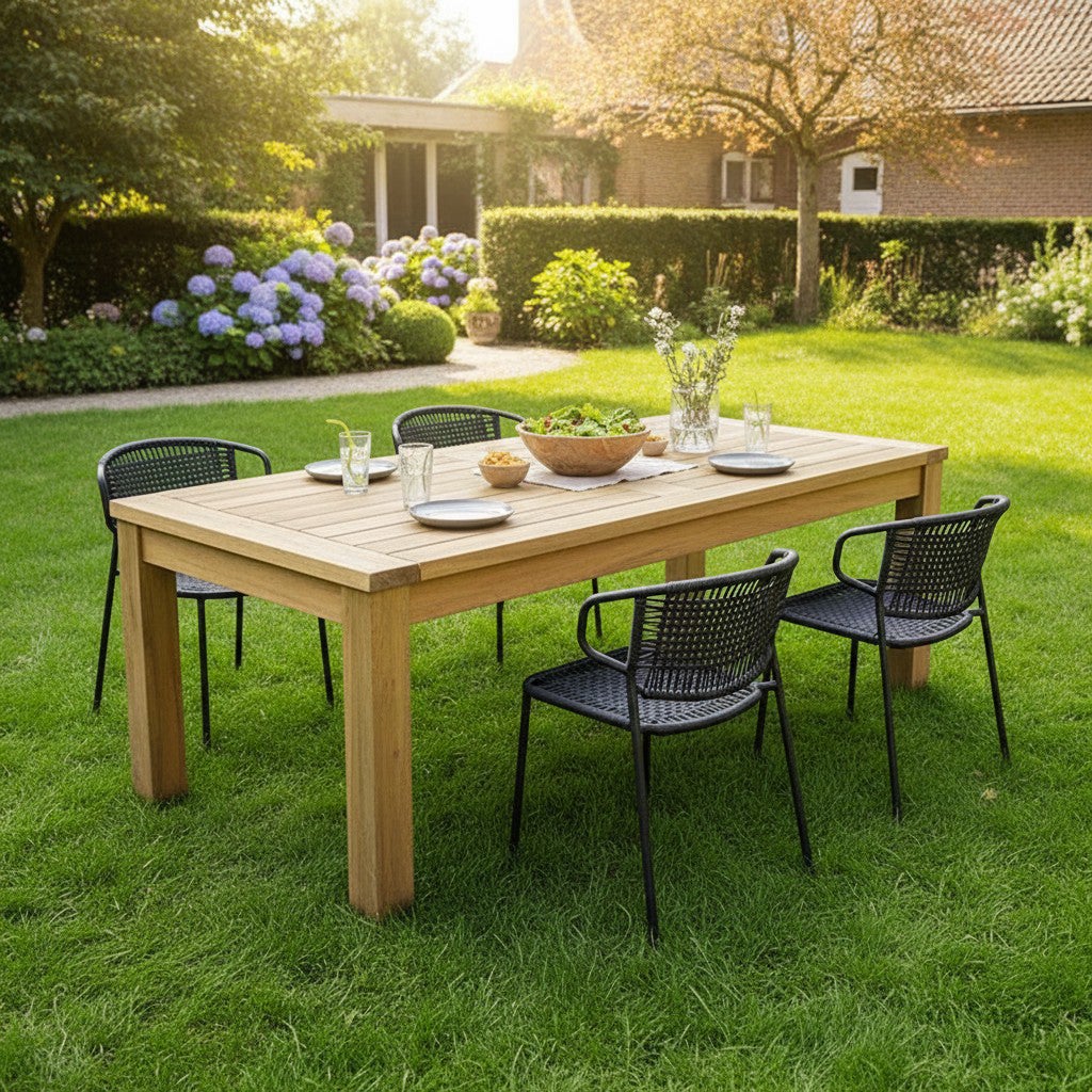 Chaise de jardin sans coussin Flores en Métal Noir - 5