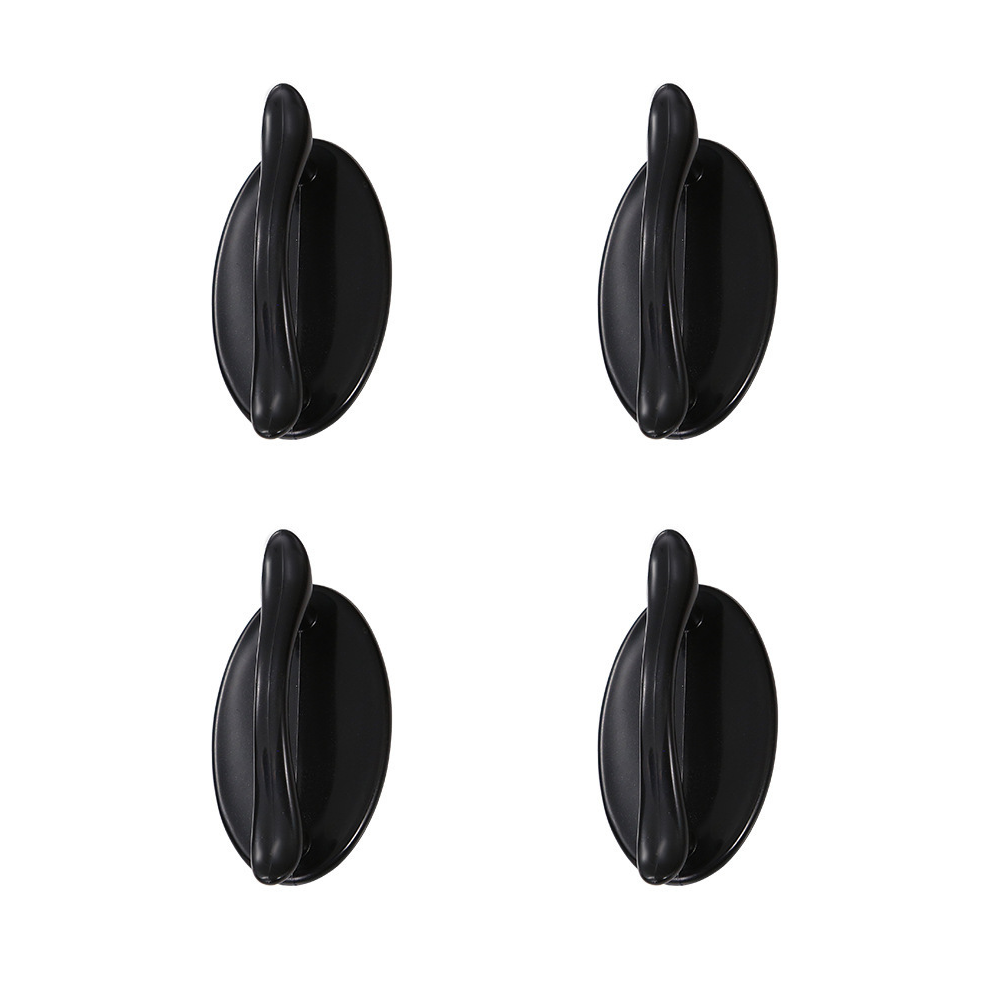 Uchwyt - Plastikowy - Nadaje się do szafek, szuflad -4 sztuki - 82*49mm - Czarny