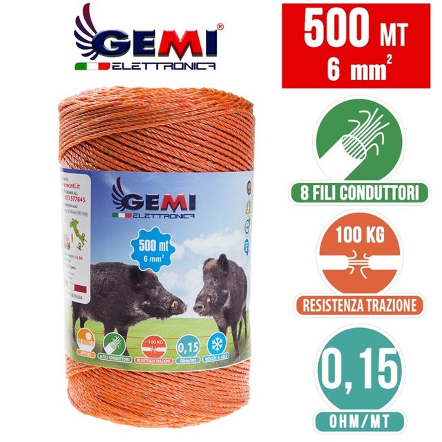 Lot De 4 Fils électriques Pour Clôture - Polyfil 2,5mm X 250m - Pour Bovins, Chevaux, Moutons - Résistance 6,8 Ohm/m - Neuf