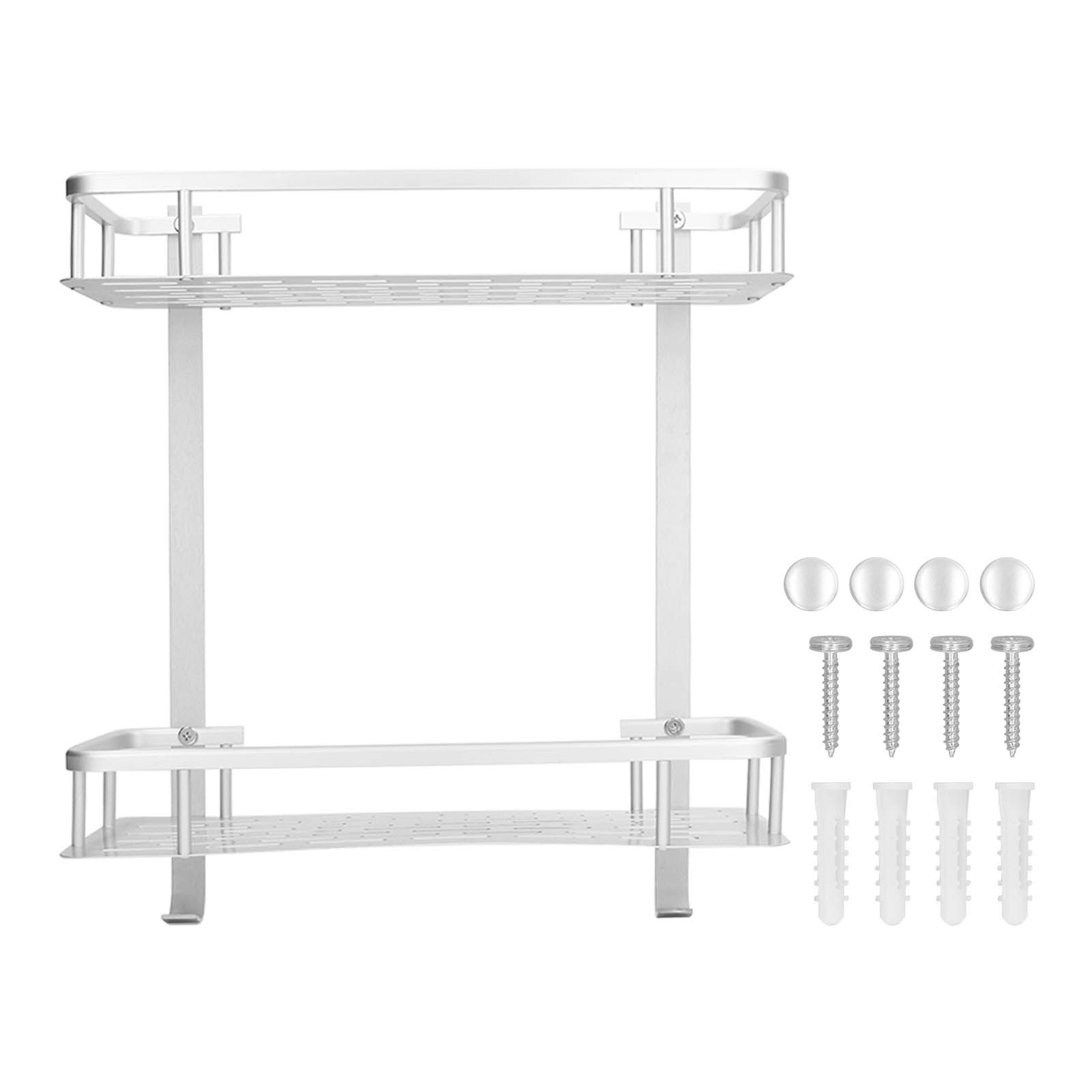XIAQICA 2 Pezzi Mensola Nera Da Muro, Di Alluminio, Multifunzione Mensolina Moderne Scaffale Da Parete Per Bagno Cucina Salotto E Decorazione