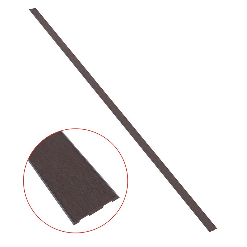 Bardage ajouré bois composite - Coloris - Chocolat, Epaisseur - 1cm, Largeur - 7.5 cm, Longueur - 270 cm - 3