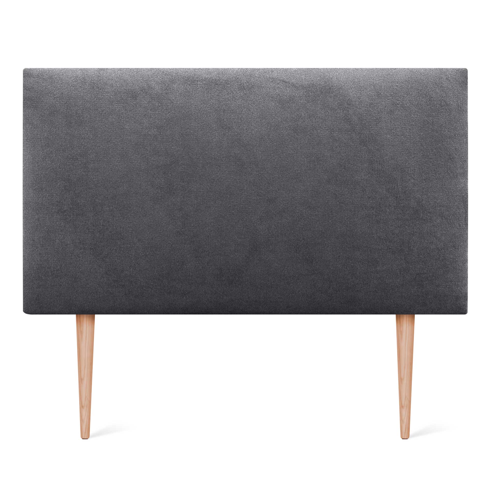 DHOME Cabecero de Tela AQUALINE Liso y con Patas cabeceros Cabezal tapizado Cama Lujo (Tela Gris Ceniza, 105cm (Camas 80/90/105)) - 3