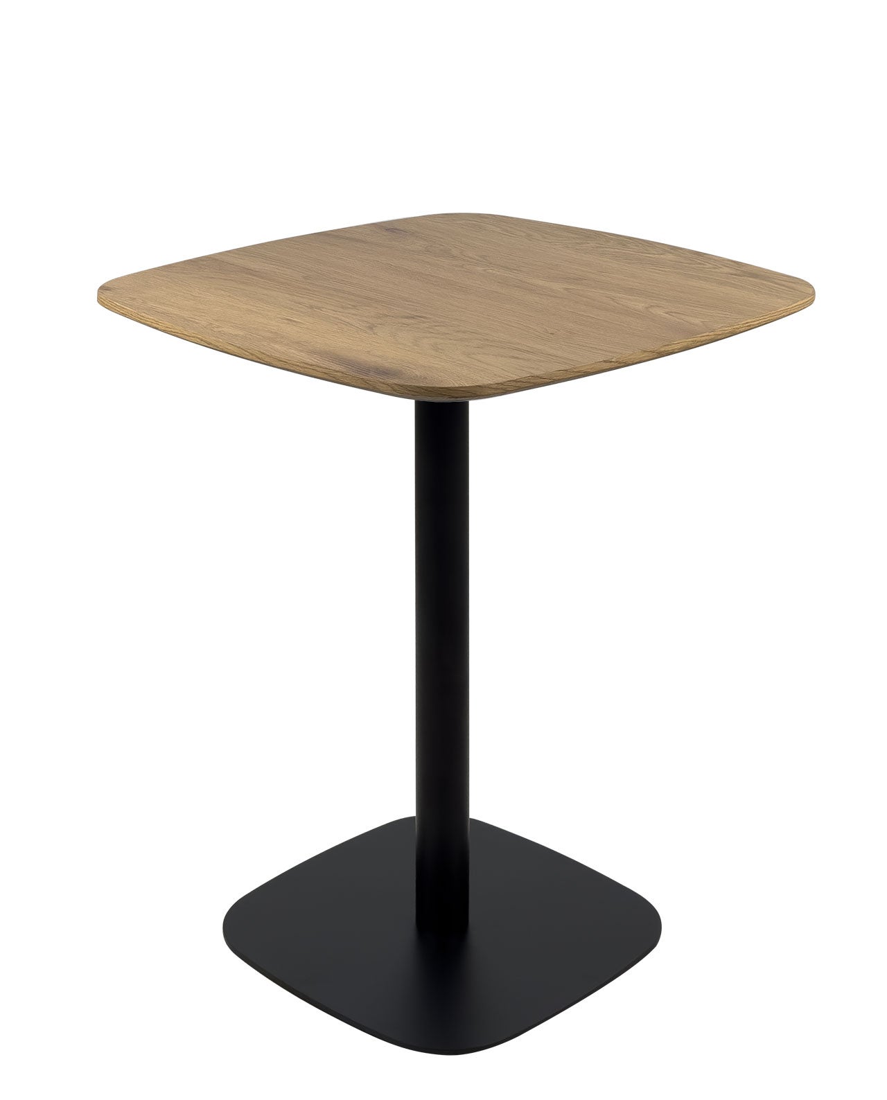 Table Bistrot 60 x 60 cm, Hauteur 75 cm, Plateau Bois et Pied Métal SILA Noir Bois - 3
