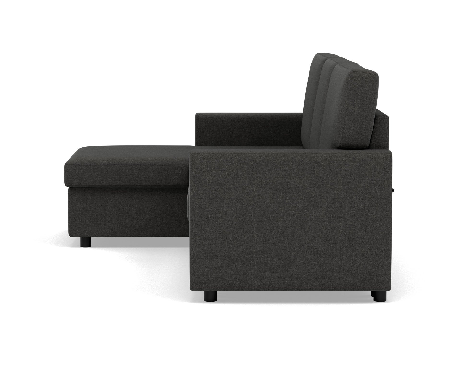 Canapé d'angle réversible convertible 4 places en tissu gris foncé - MEIYA - Best Mobilier - 5