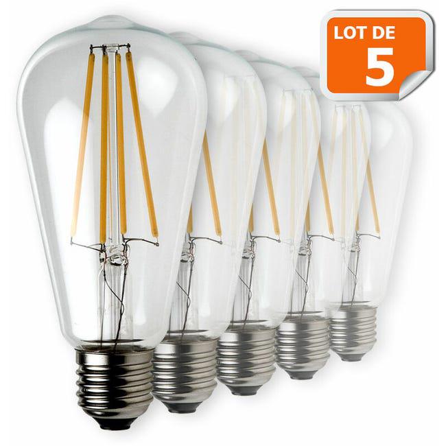 Żarówka LED, E27 Vintage Edison Lampa Filament LED, niściemnialna, zestaw 5 sztuk