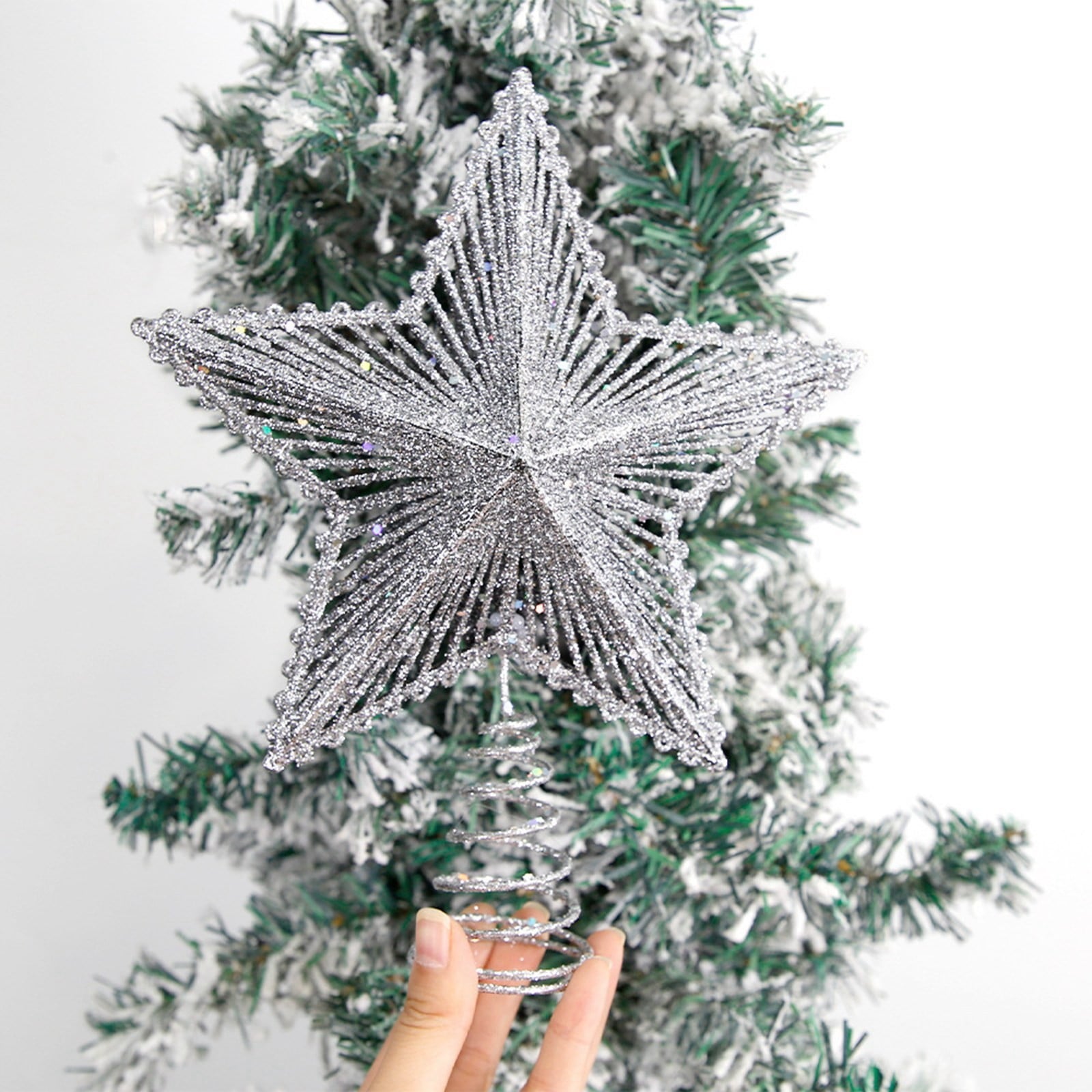 Décoration de sapin de Noël, décoration de Noël, décoration de sapin en forme d'étoile de Noël, décoration de sapin de Noël, fournitures de Noël - 4