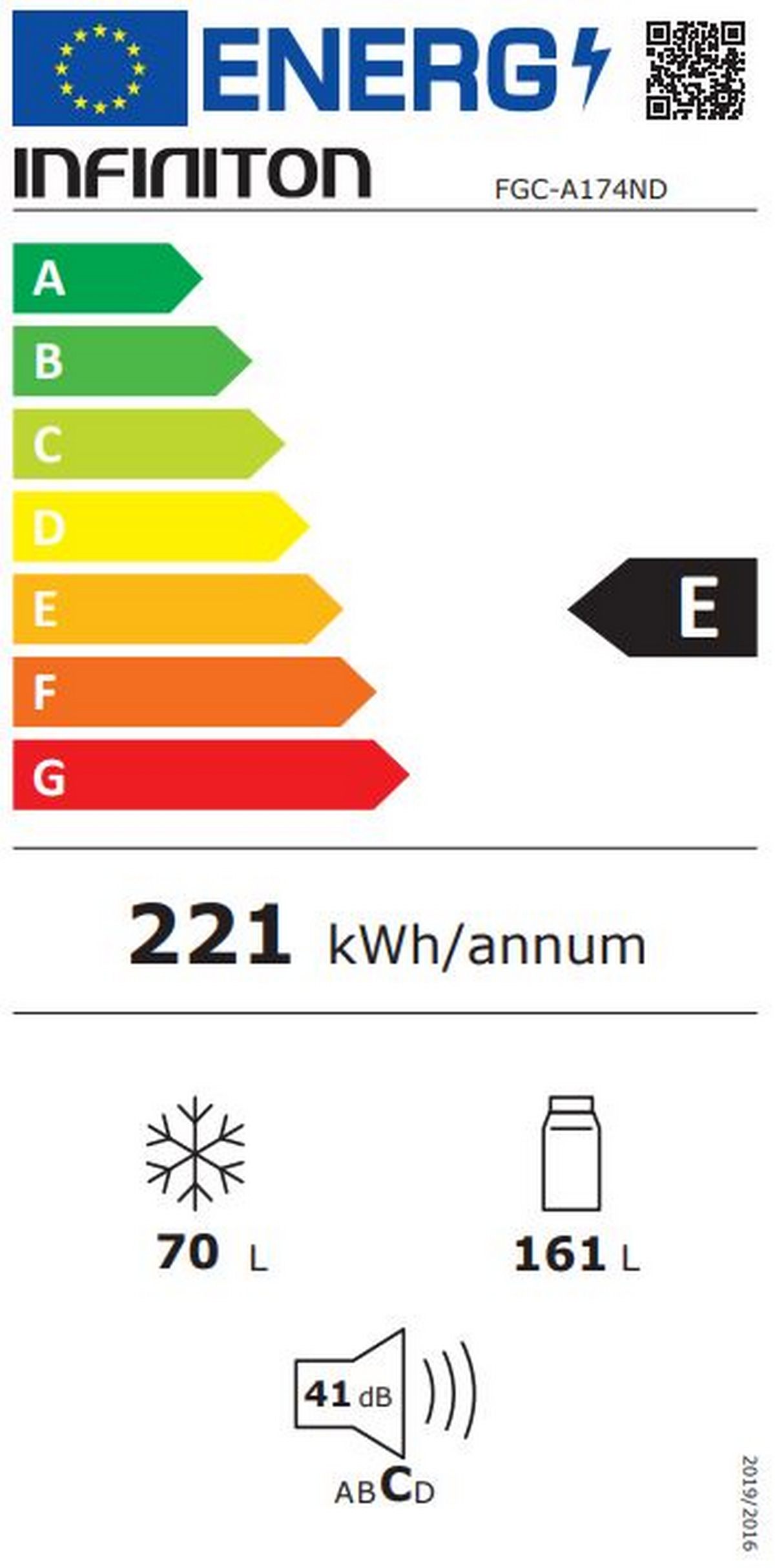 Frigorífico combinado Infiniton FGC-A174ND, 231 l, 170 cm, Total No Frost, E, Dispensador de água, Dark Inox - 8