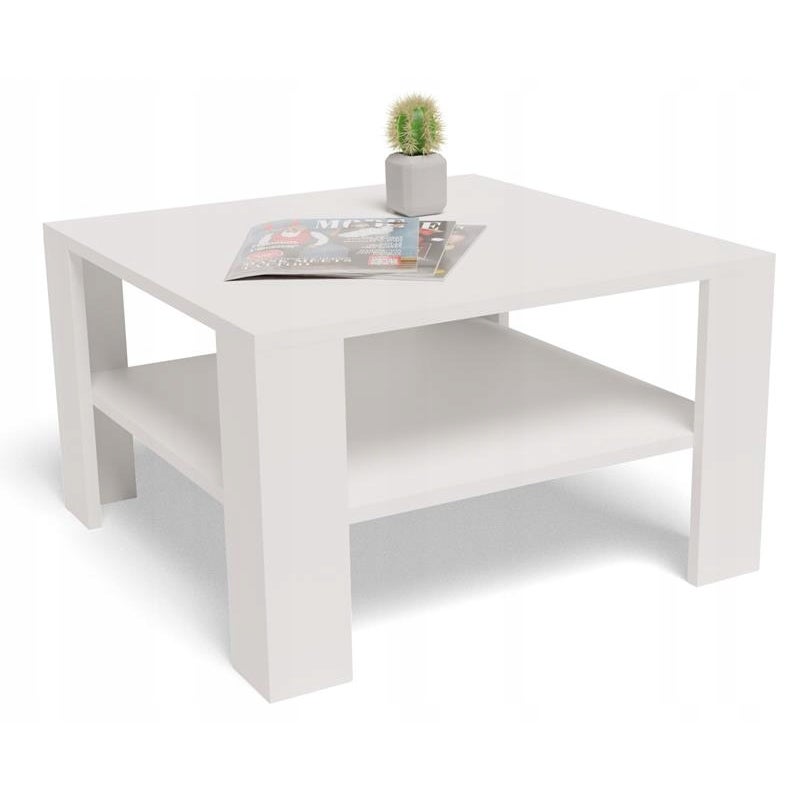 Ława stolik kawowy 68x68 NISKA EX3 biała