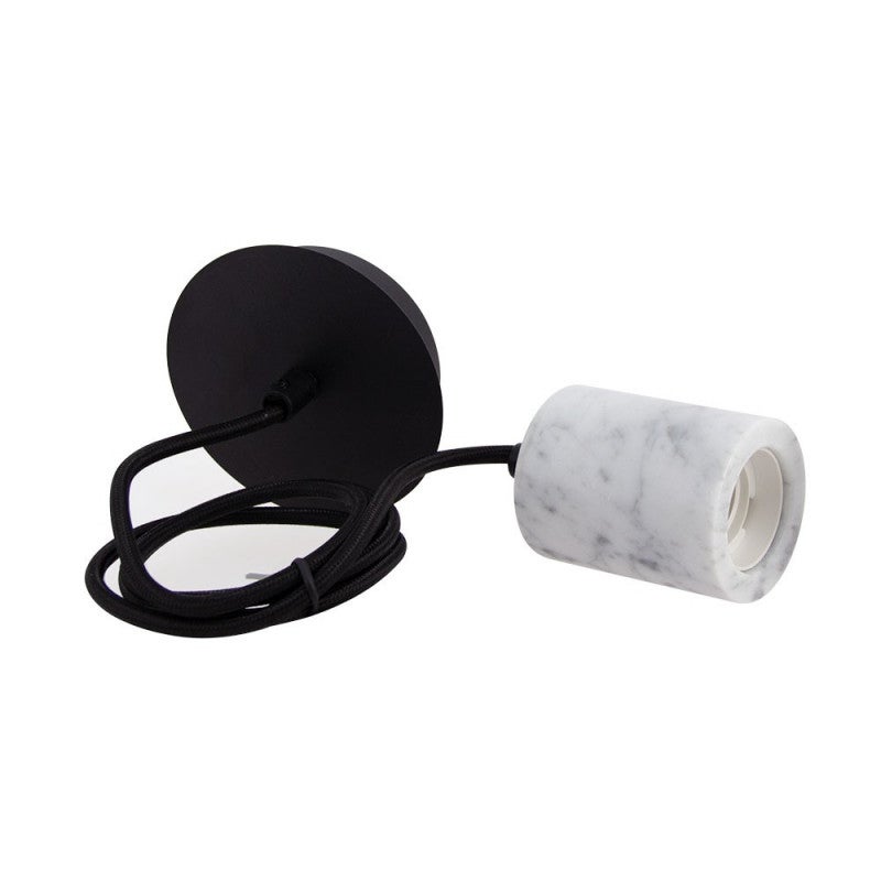 Xanlite - Suspension à douille en marbre blanc, culot E27 - SDM01EW - 5