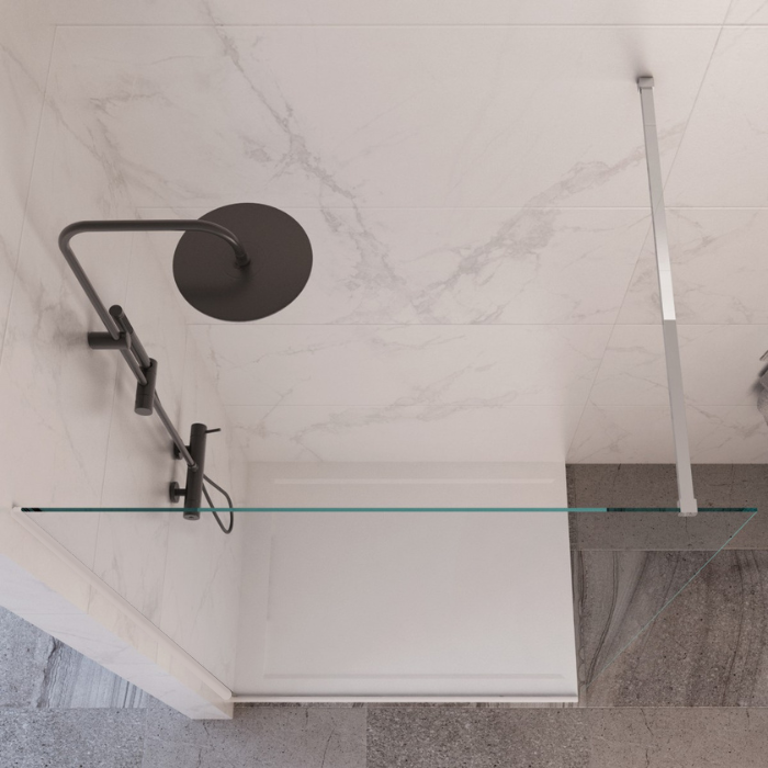 Box doccia Walk in MISURA 70x210cm vetro SATINATO - 2