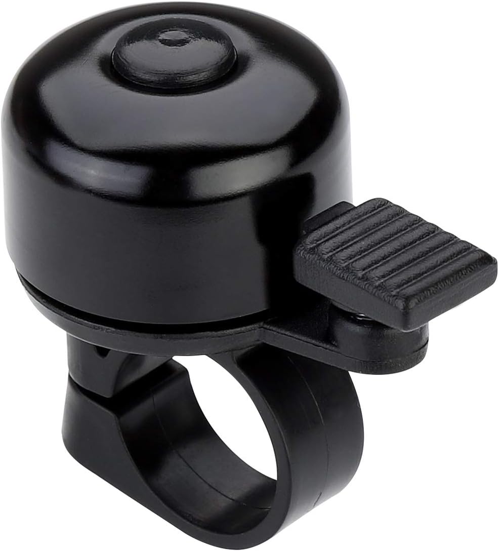 X Dzwonek rowerowy, dzwonek do rowerów, rowerów górskich i rowerów etrycznych, pasujący do kierownic o średnicy od 20 do 24 mm (czarny)