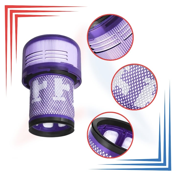 2x Filtre lavable HEPA pour aspirateur Dyson V12 Slim Absolute Detect - 5