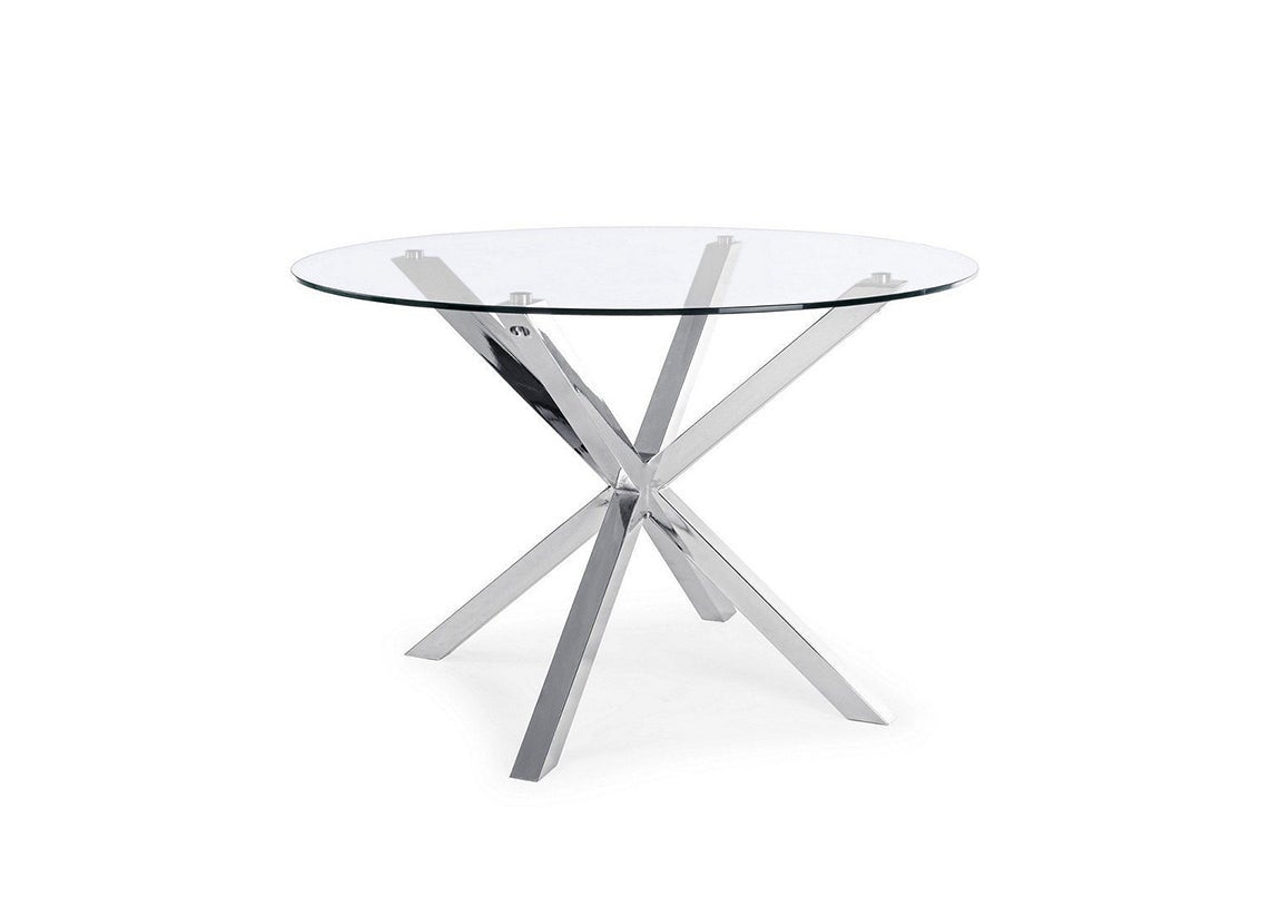 Mesa Redonda de Cristal Templado Aurora 120cm. Comedor o Cocina, Cambria - 3