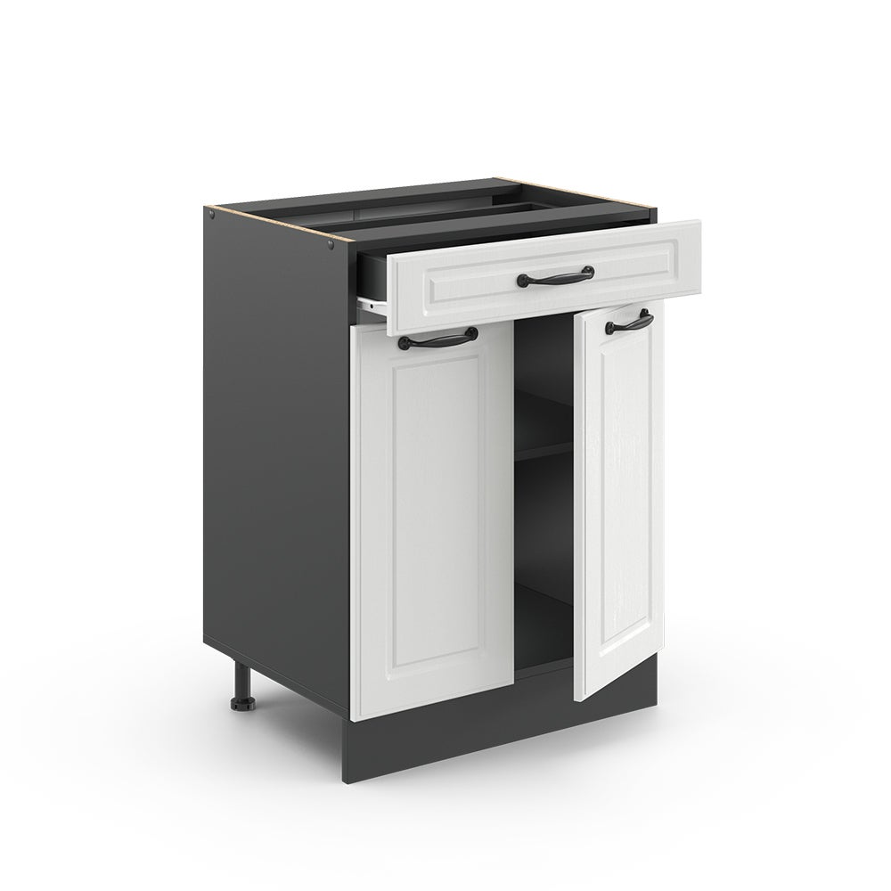 Vicco Meuble cuisine R-Line, Blanc campagne, 60cm avec tiroir, sans PT - 4
