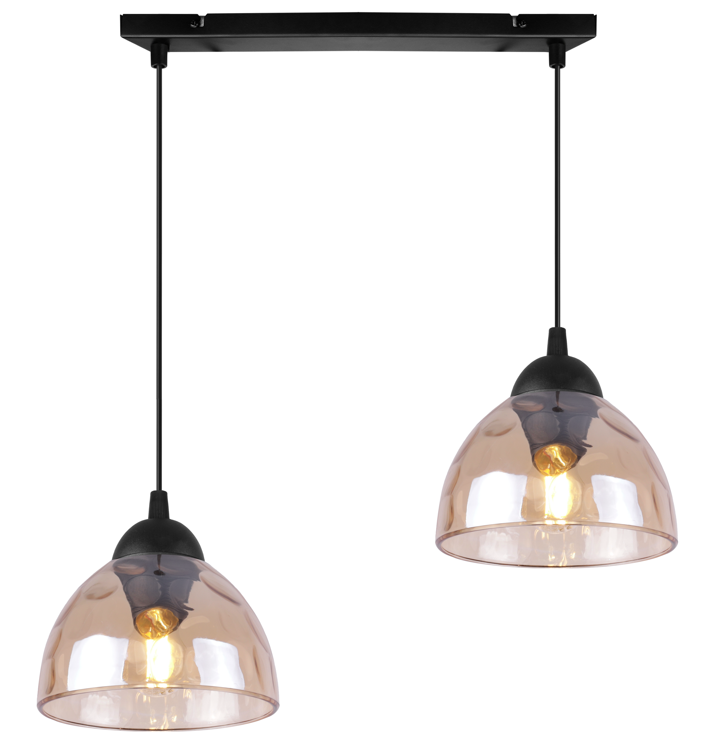 Lampa sufitowa wisząca Venice modern 2xE27 klosz półokrągły miodowy Light Home LH - 2