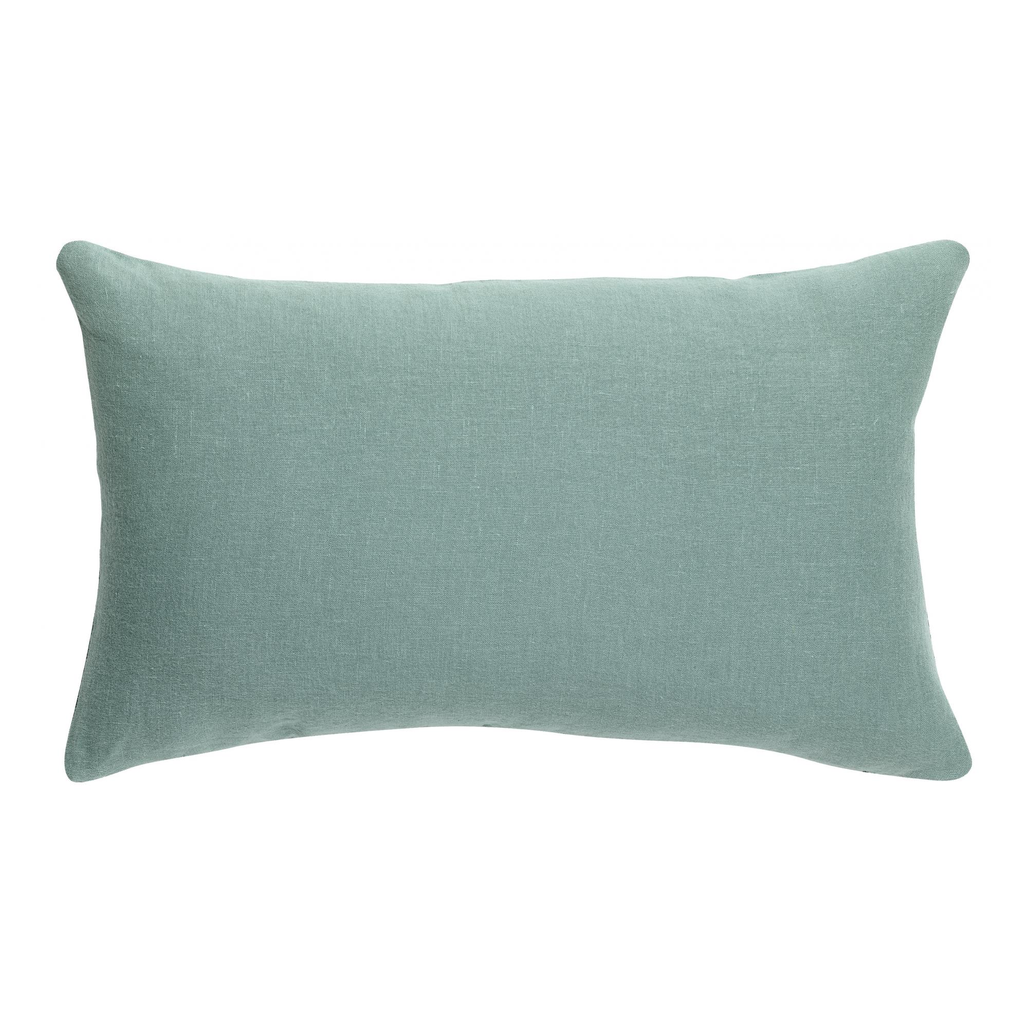 Cojín liso zeff verde gris 40 x 65 cm verde gris 40 x 65 cm vivaraise