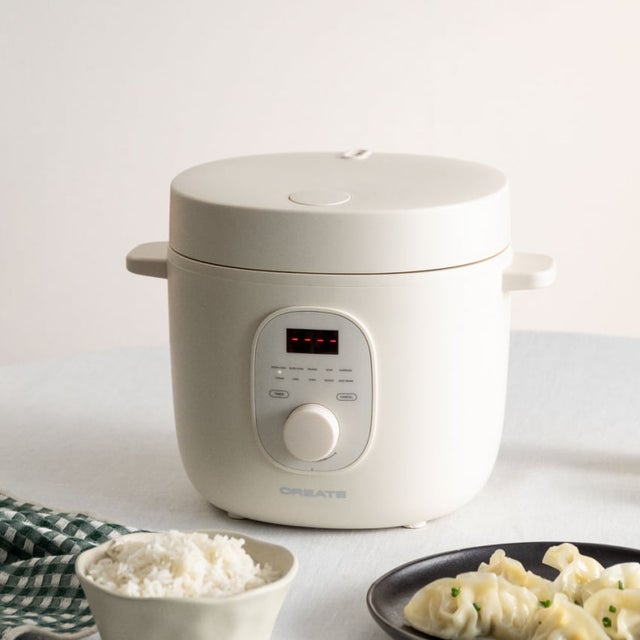 CREATE - RICE COOKER STUDIO - Elektryczny wielofunkcyjny garnek do ryżu z koszykiem do gotowania na parze - Blanc cassé
