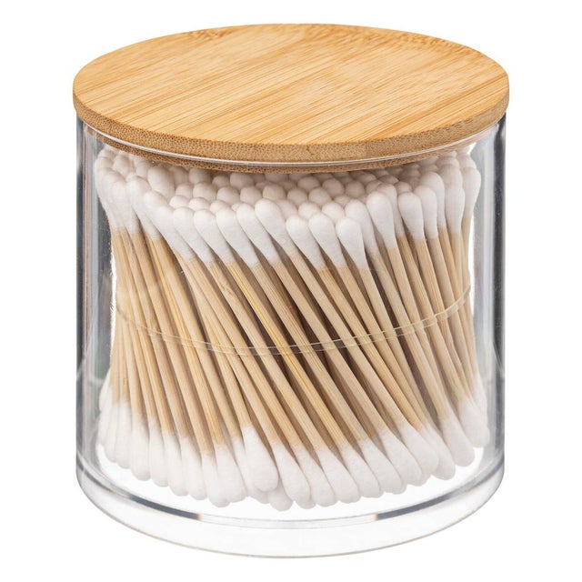 Lot De 3 Boite Coton Tige, Boîte De Rangement Transparent Avec